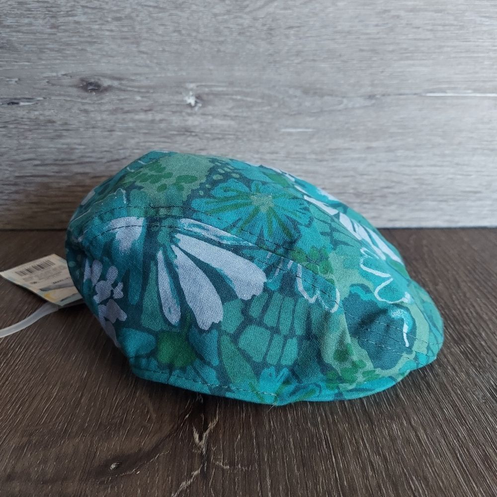 Cat & Jack Green & Blue Hawaiian Print Newsboy Hat 0-6 Months